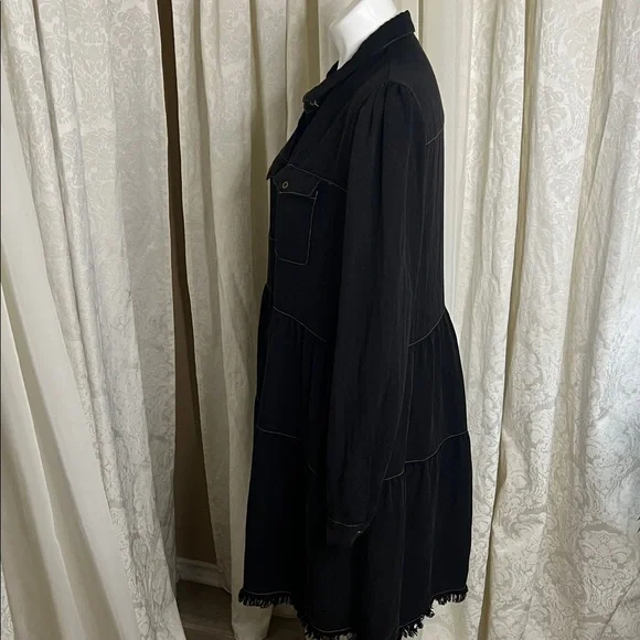 Umgee Black Long Sleeve Dress - Picture 5 of 6